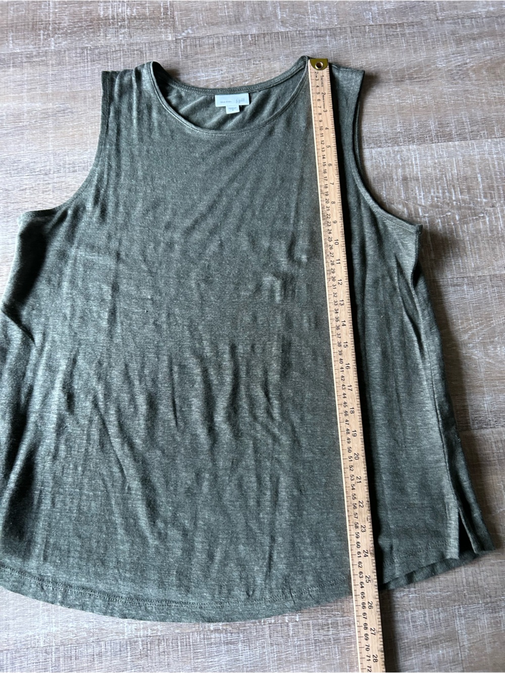 ▶️ J Jill Love 100% Linen Cardigan Tank Set Womens M Green Coastal Minimalist - Picture 7 of 14